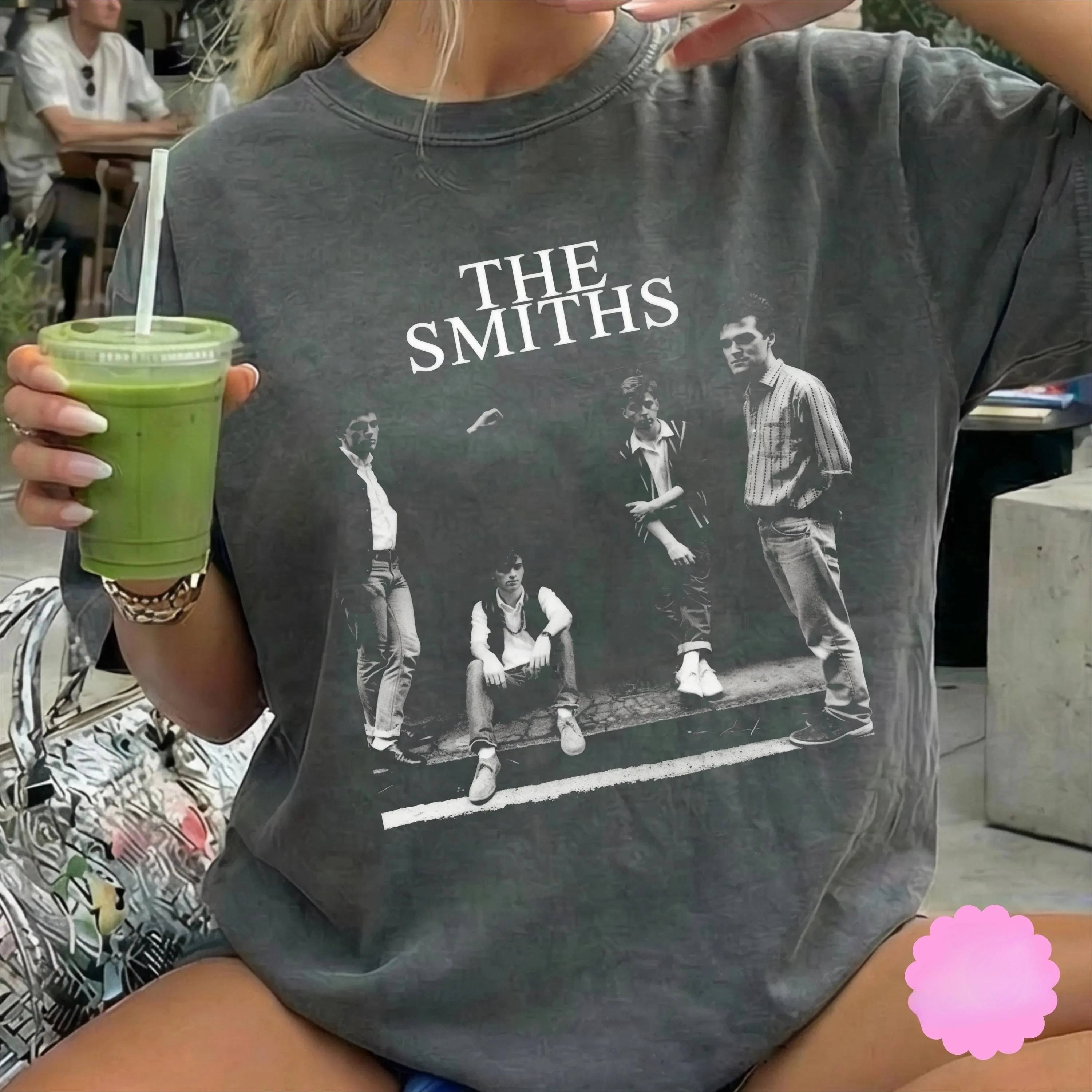 

Plus Size Summer Women's Retro THE SMITHS T-Shirt Cotton Breathable Stylish Versatile Street Style Oversized