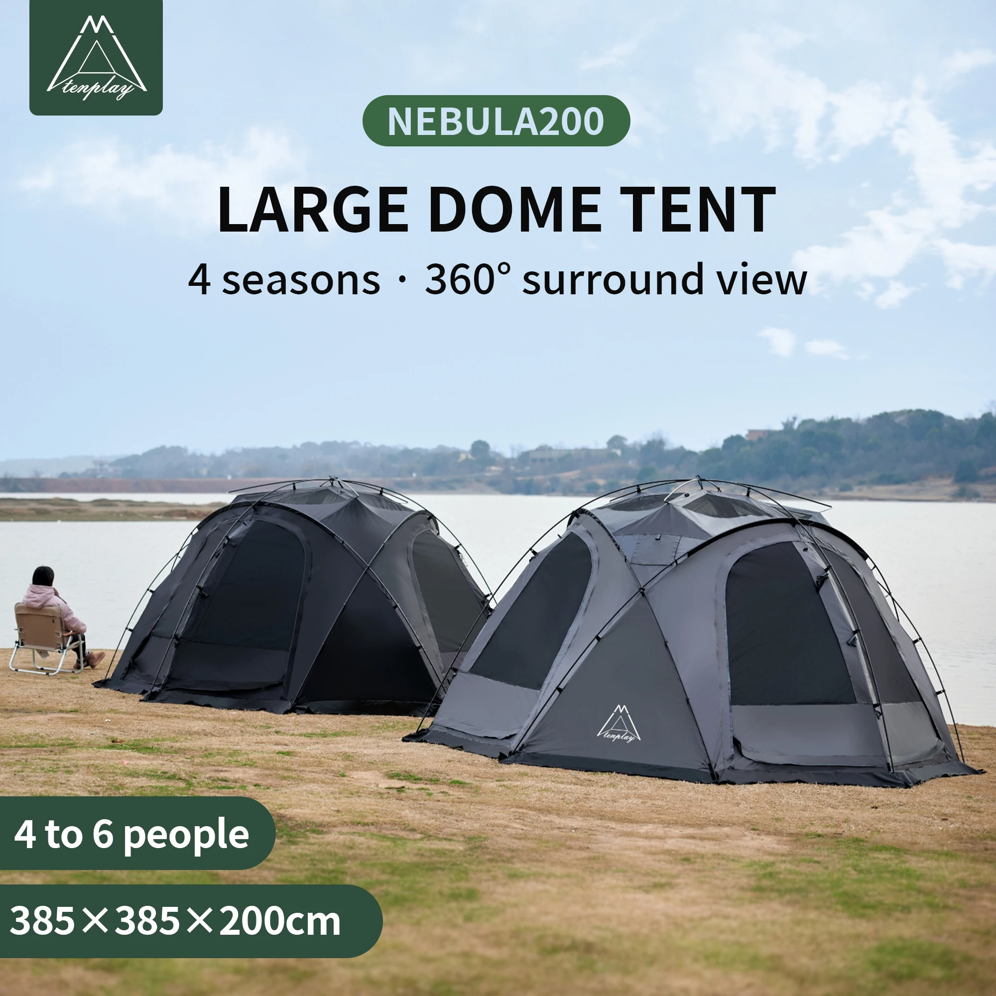 

Hot Sale Large Connectable Geodesic Dome Tent Family-Friendly Ball Tent with Custom Logo Oxford Fabric Aluminum Outdoor Use