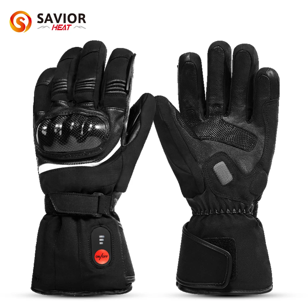 Heated Gloves Winter Hand Warmer Electric Thermal Gloves Waterproof Heating Cycling Motorcycle Protection Bicycle Outdoor Skiing