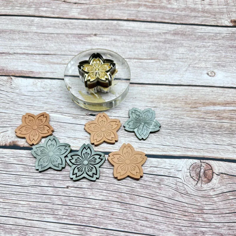 All-in-one hand-punching tools - DIY leather cherry blossom cutting machine with embossing and acrylic foundations