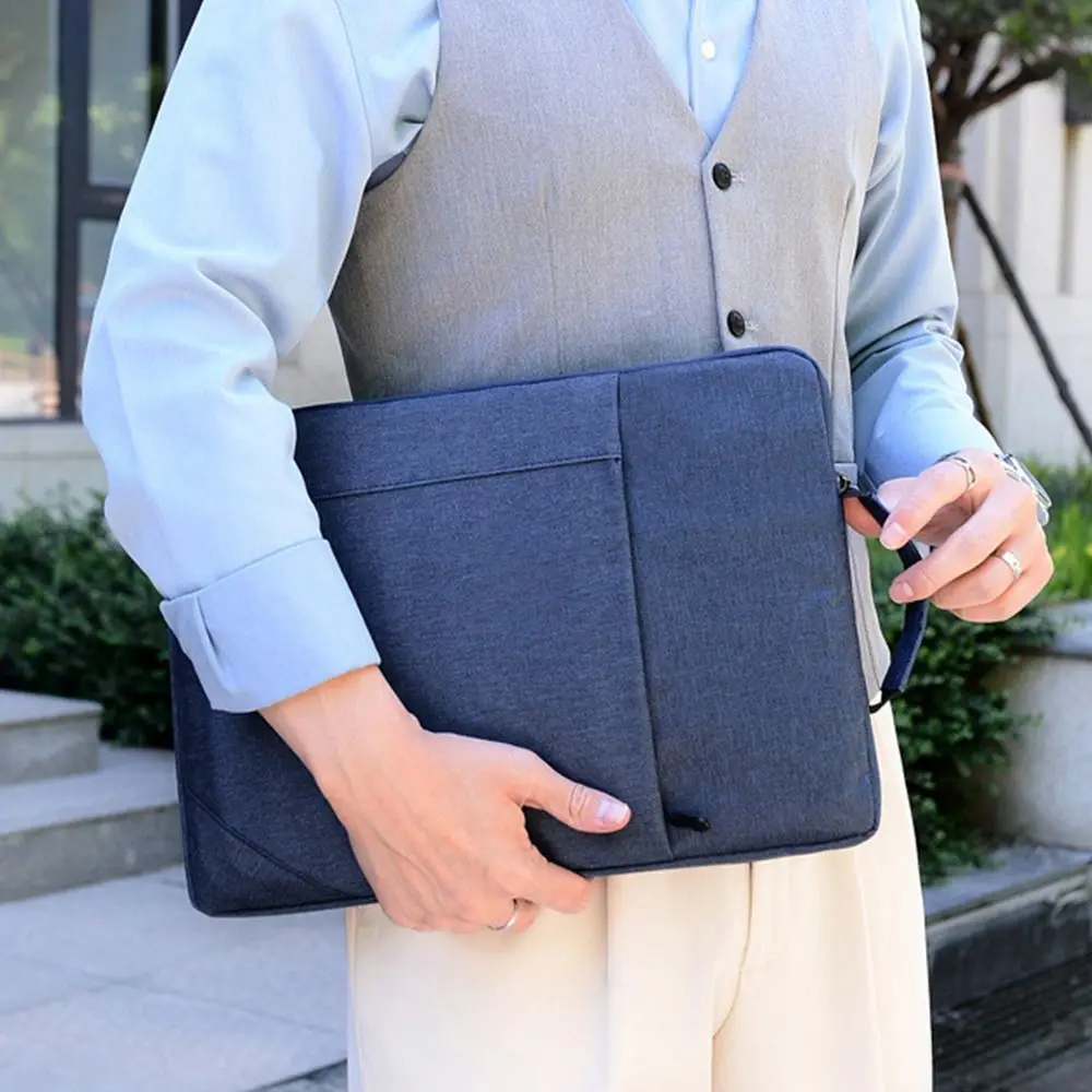 OX Cloth-estuche de transporte con múltiples compartimentos para hombre, bolsa protectora para documentos de oficina, maletín para ordenador portátil de negocios