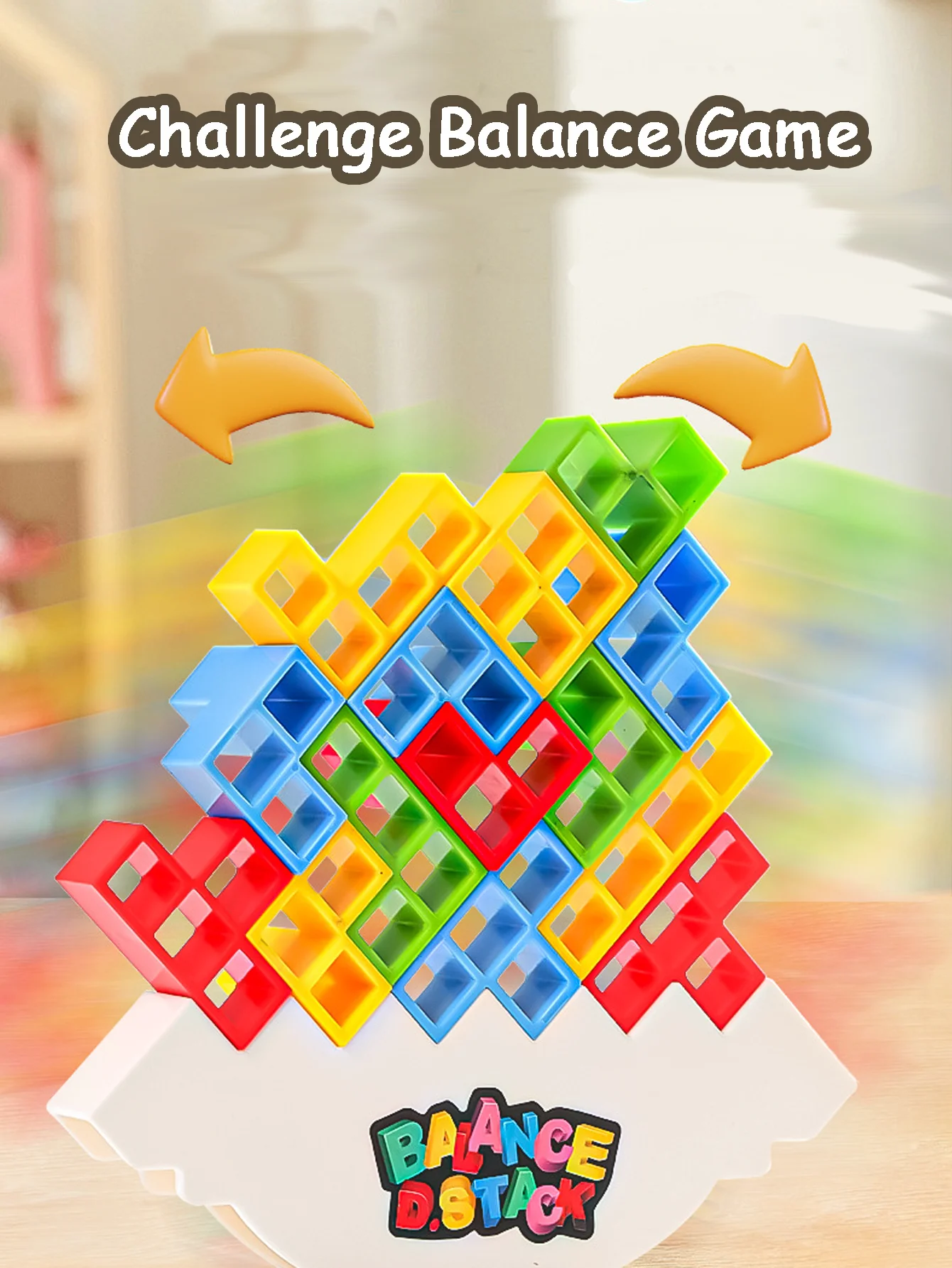 

"Wobble Stacking Tetris Blocks Toy for Boys and Girls, Desktop Balance Stacking Fun Interactive Game