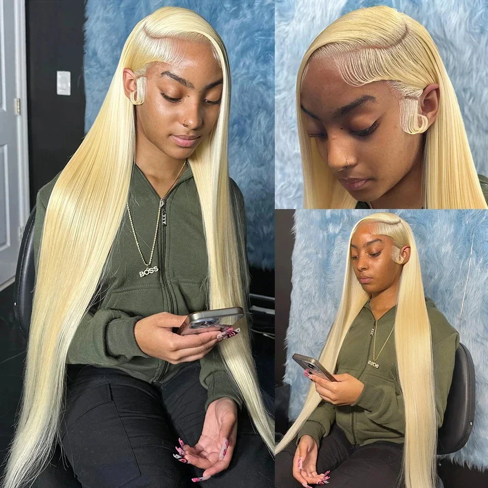 613 Honey Blonde Lace Front Wig Human Hair  13x4 13x6 Transparent Straight Lace Frontal Wig Pre plucked For Women Colored Wig