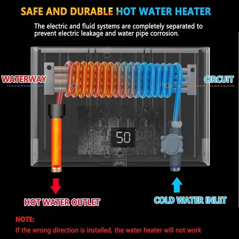 For OPUR 3.5KW-6KW 220V Touch Control High Quality Instant Water Heater Electric Water Heater