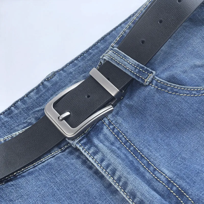 Pasek męski Paski dla mężczyzn 105-125cm Wysokiej jakości skórzany luksusowy pasek męski Nowa moda Klasyczny Vintage Klamra na bolec Pasek biznesowy