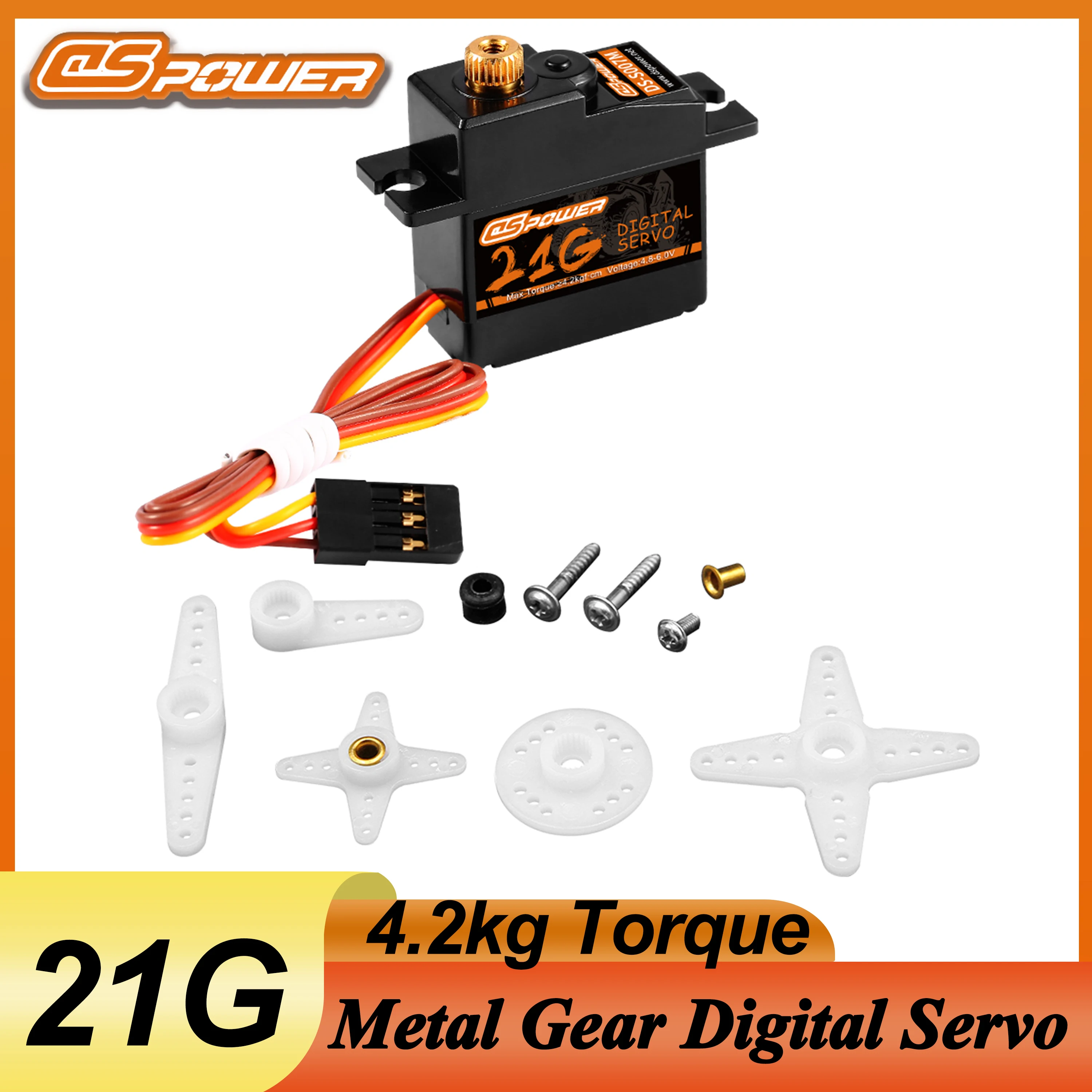 

DSpower 21g Metal Gear Waterproof Digital Servo for 1/12 1/16 RC Car Crawler Plane Helicopter Robot Wltoys MN99S MN78 MN168 MN82