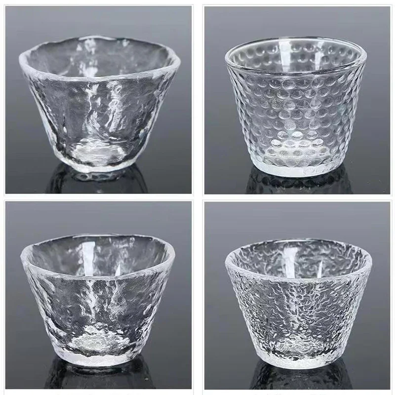 Exquisite Glass Flower Tea Cup Set 6pcs/set Japanese Cups and Mugs Teacups Mug Glasses Cups Sets Teacup Bowl Puer Chinese Cute