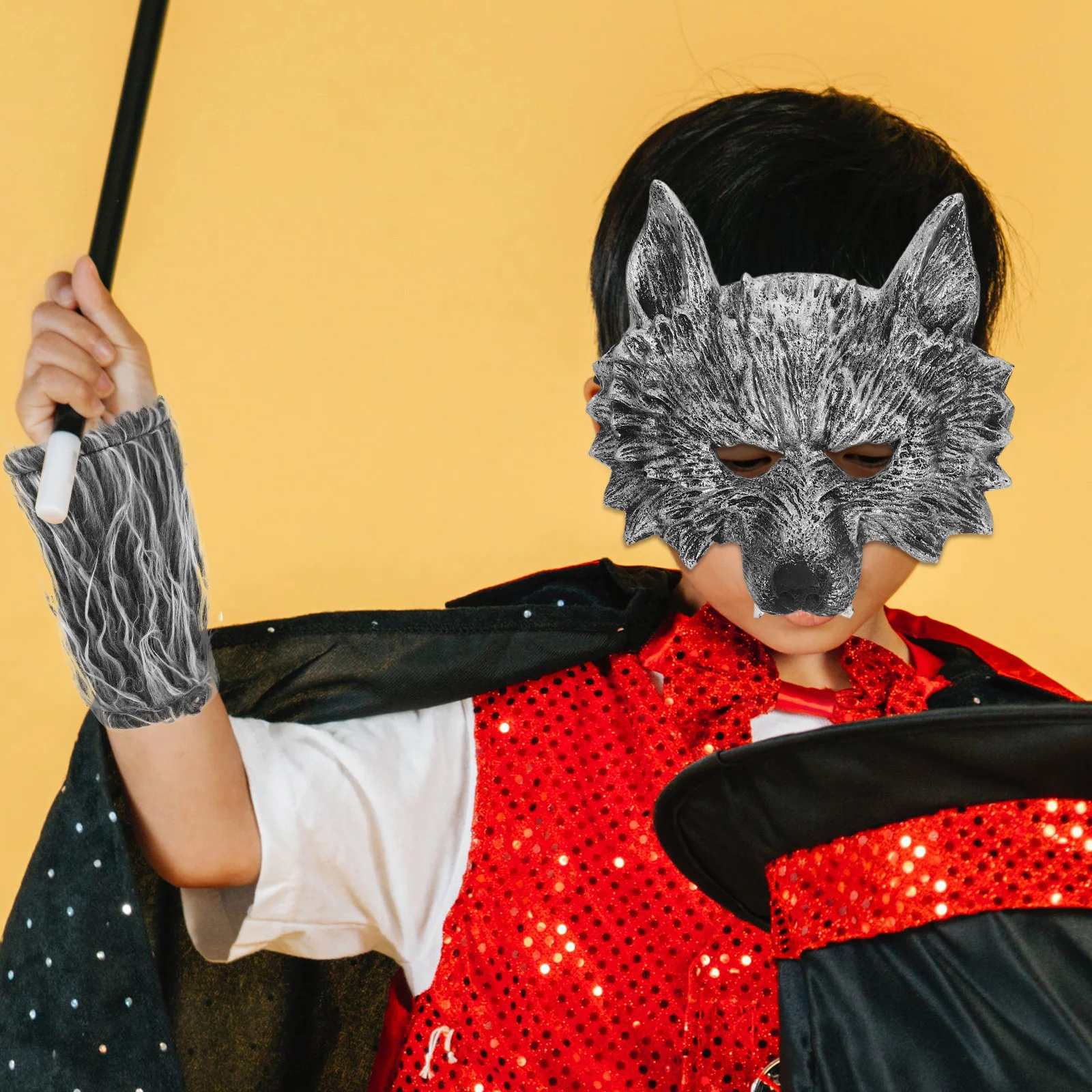 1 مجموعة الذئب تأثيري حلي مجموعة هالوين الحيوان حفلة الزي مجموعة كاملة للمناسبات تأثيري مهرجان صور الدعائم ديكور #2