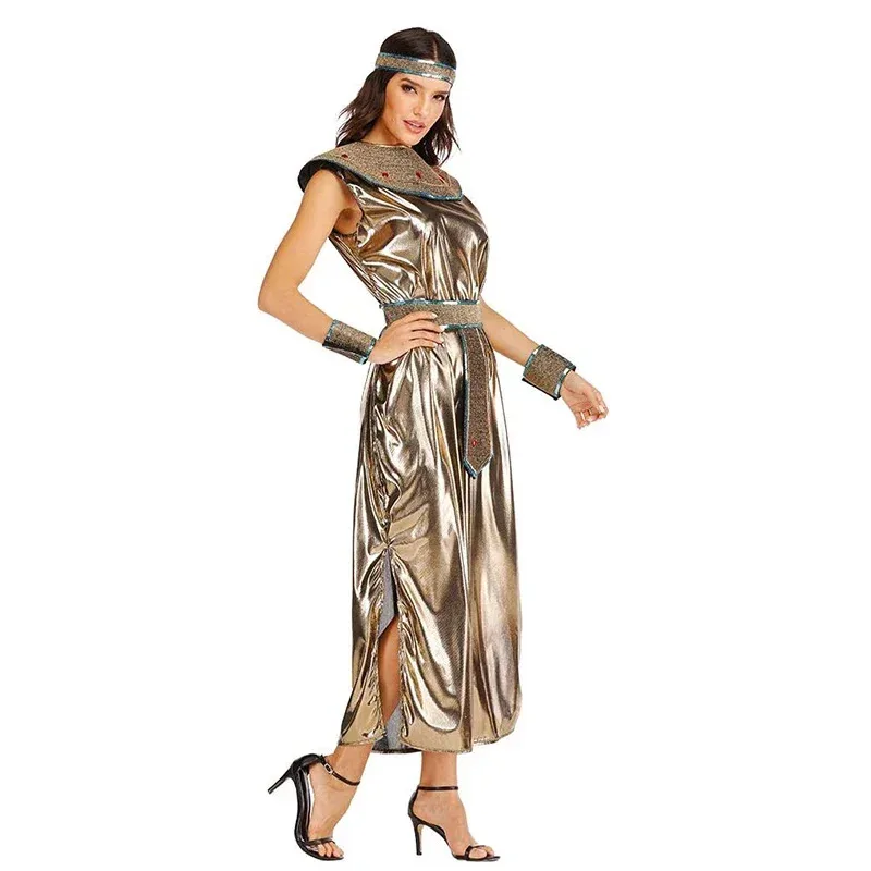 Sky01 Vrouwen Oude Egyptische Godin Cosplay Jurken Volwassen Halloween Farao Kostuum Carnaval Pasen Purim Fancy DressSd01$
