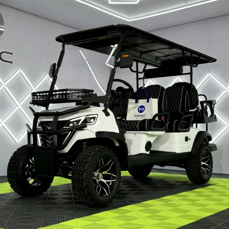 

Newest Lithium Battery Golf Car 60V Adults Scooter Solar Panels Powered 4 Seater Off Road Beach Buggy Electric Golf Cart