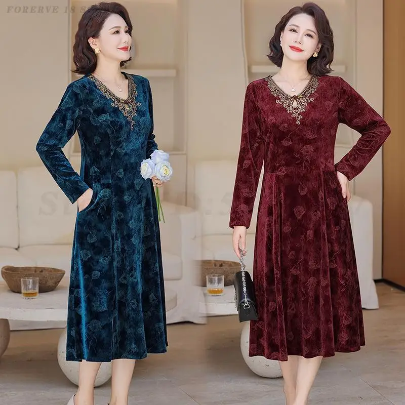 

Китайское традиционное женское платье Cheongsam, осеннее велюровое женское платье, восточная одежда Ципао, элегантное сексуальное платье, вечерние платья