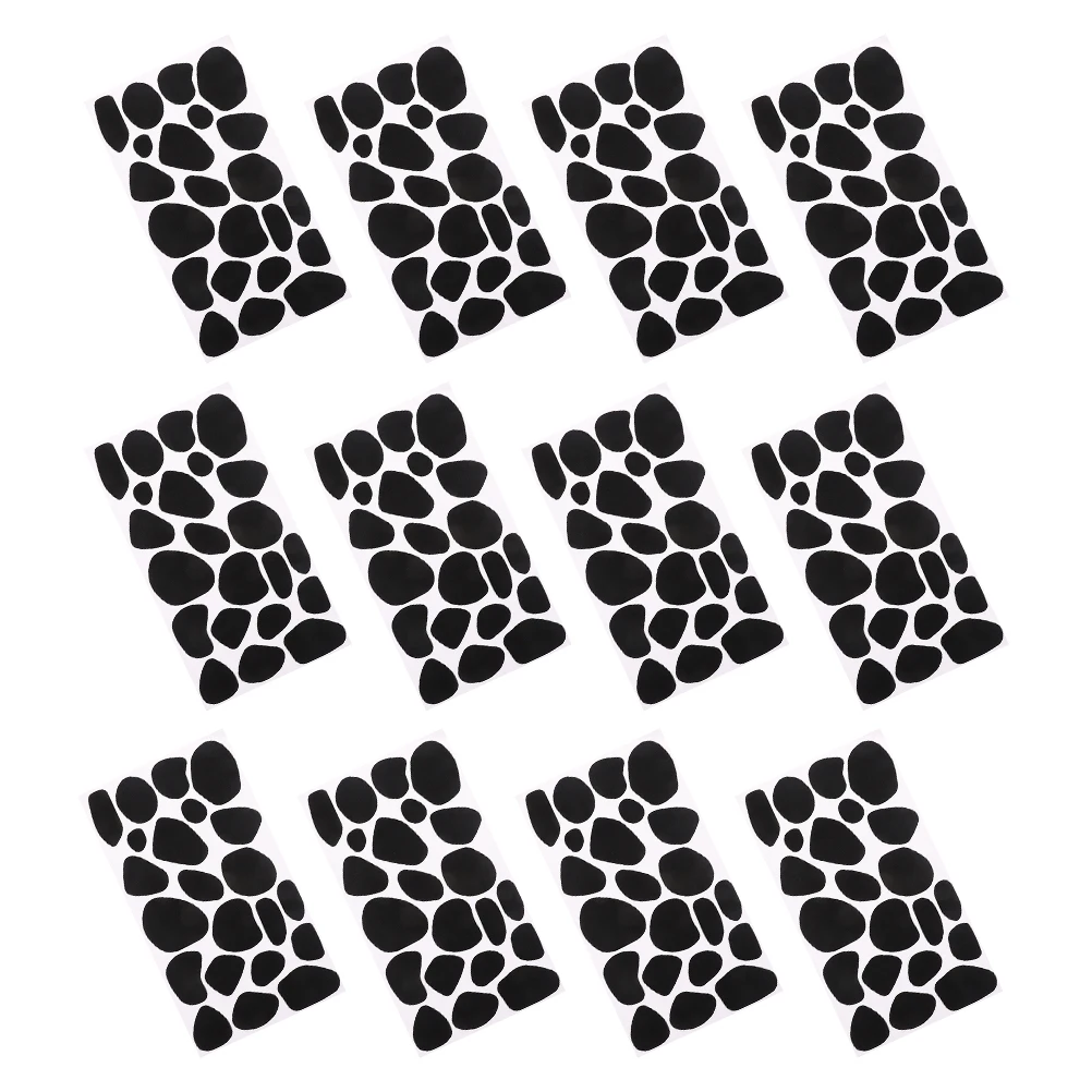 

12 Sheet Black Felt Stickers Crafts Kids Decorative Reusable DIY Children Wall Art Home Office Hotel Elastic Band