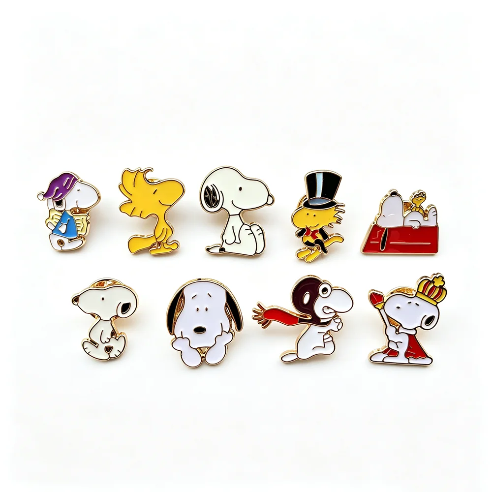6/8/9/10/11-teiliges Emaille-Pin-Set, niedliche Cartoon-Welpenhund-Metall-Reversbroschen, dekorative Anstecknadeln für Rucksäcke, Sammlerstücke, Geschenke