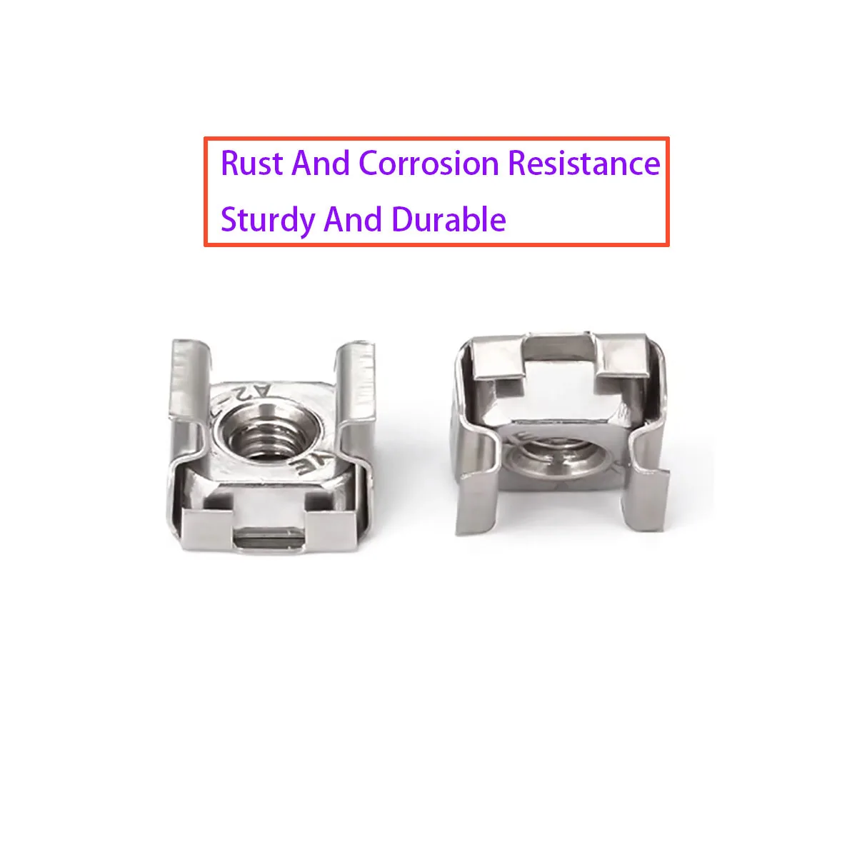 304 Stainless Steel Cage Nuts - Floating Cabinet Rack Nuts Sheet Metal Nuts M4-M8