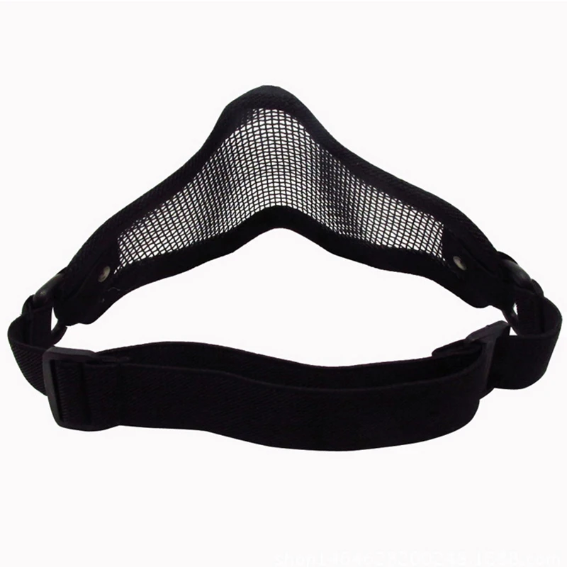 戦術エアソフトマスク屋外狩猟金属ワイヤーメッシュ保護マスク BB ガン射撃ペイントボールアクセサリー