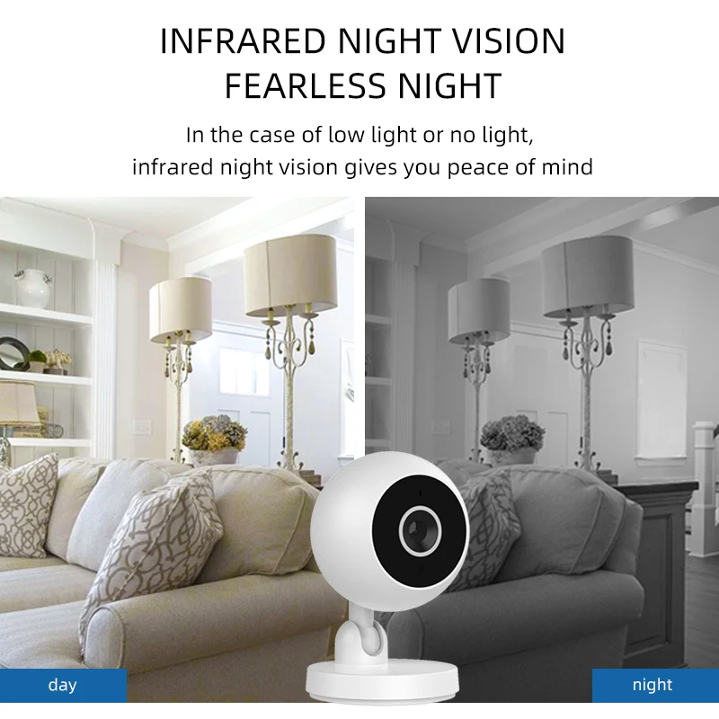 Mini caméra espion intelligente ip c1, 480P, avec moniteur à distance, Vision nocturne, détection de mouvement, enregistrement Audio et vidéo