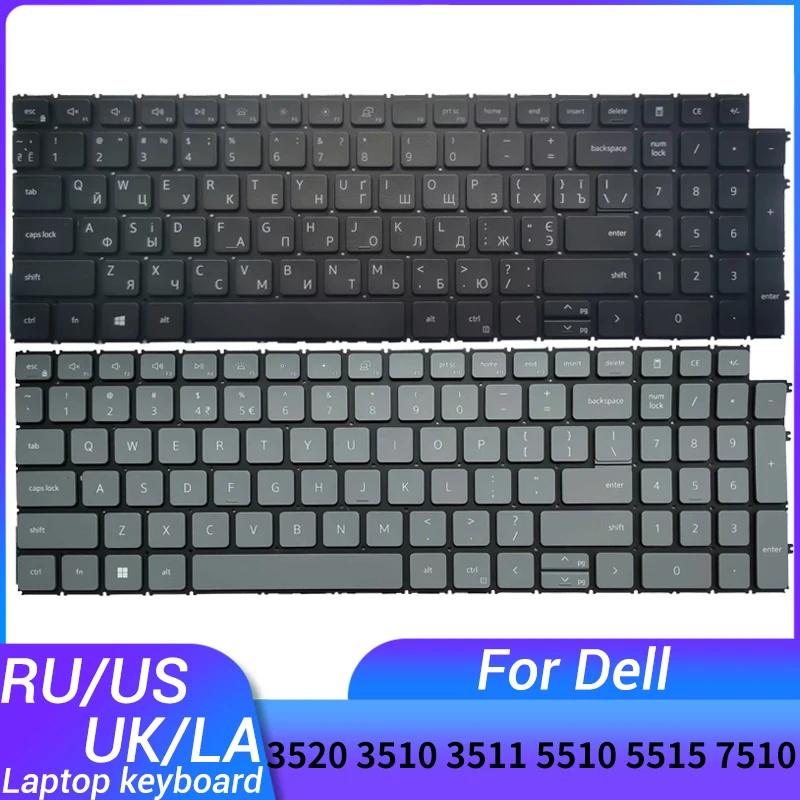 

NEW FOR DELL Latitude 3520 Vostro 5510 5515 7510 Inspiron 15 3510 3511 16 Plus 7610 Russian/US/UK/Latin/Spanish laptop Keyboard