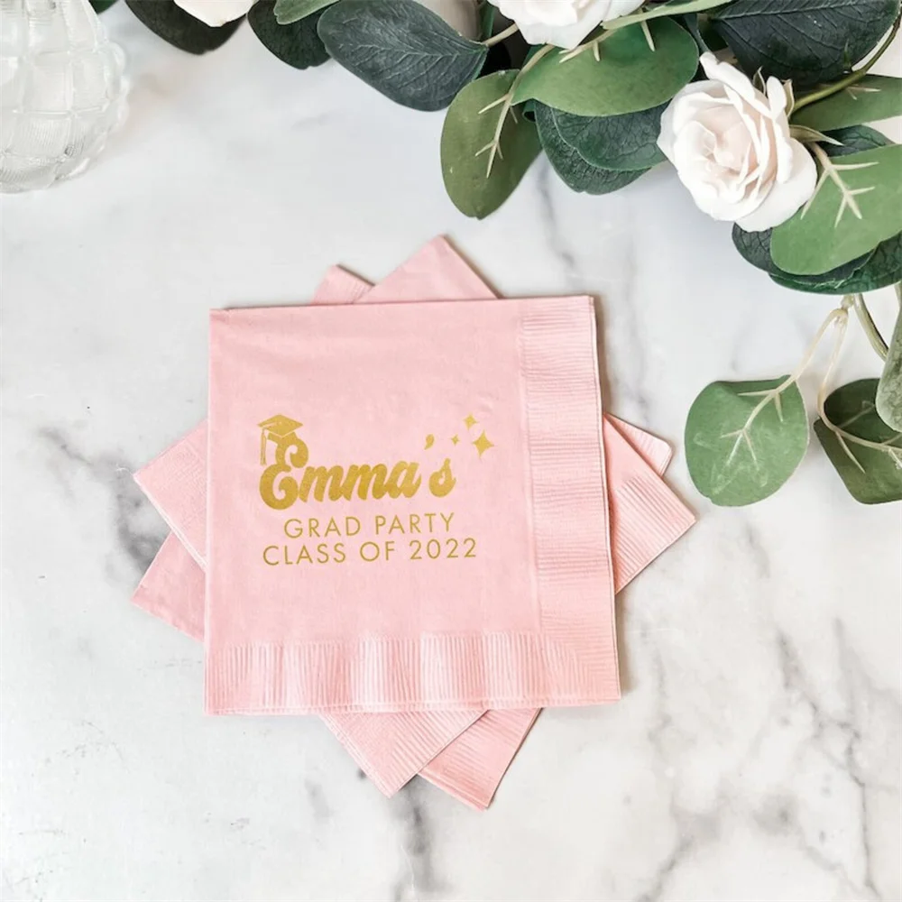 50pcs  Custom First Name Wedding Napkins | Rehearsal Dinner | Engagement Party | Custom Bar Napkins | Custom Wedding Napkins