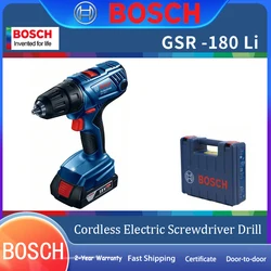 Bosch GSR180 Battery Powered Electric Drill With Box 3-claw Chuck 20 Gears Variable Speed Motor 54Nm Screwdriver Without battery