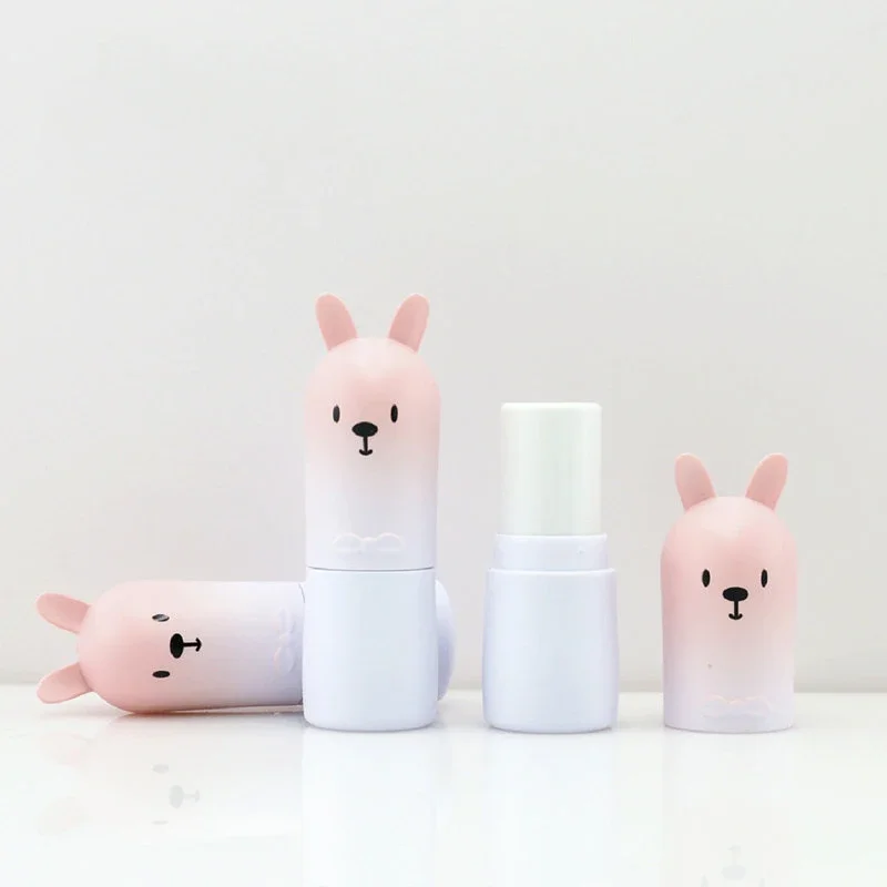 1 Uds. Tubos vacíos de bálsamo labial de Alpaca de dibujos animados contenedor de almacenamiento de lápiz labial botella contenedores vacíos brillo de labios embalaje de maquillaje de viaje
