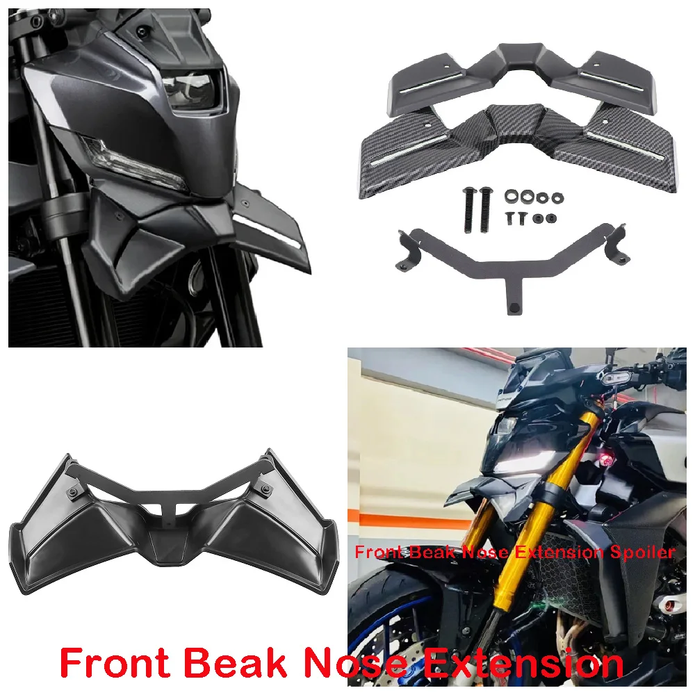

Fits for Yamaha MT09 MT-09 V4 SP ABS 2024 2025 2026 Motorcycle Front Beak Nose Aerodynamic Downforce Cone Spoiler Extender Plate