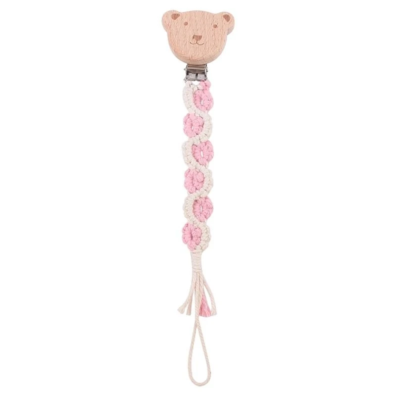 

G2TC Weaving Cotton Rope Pacifier Chain Newborn Chewable Pendant Strap Lanyard Strap