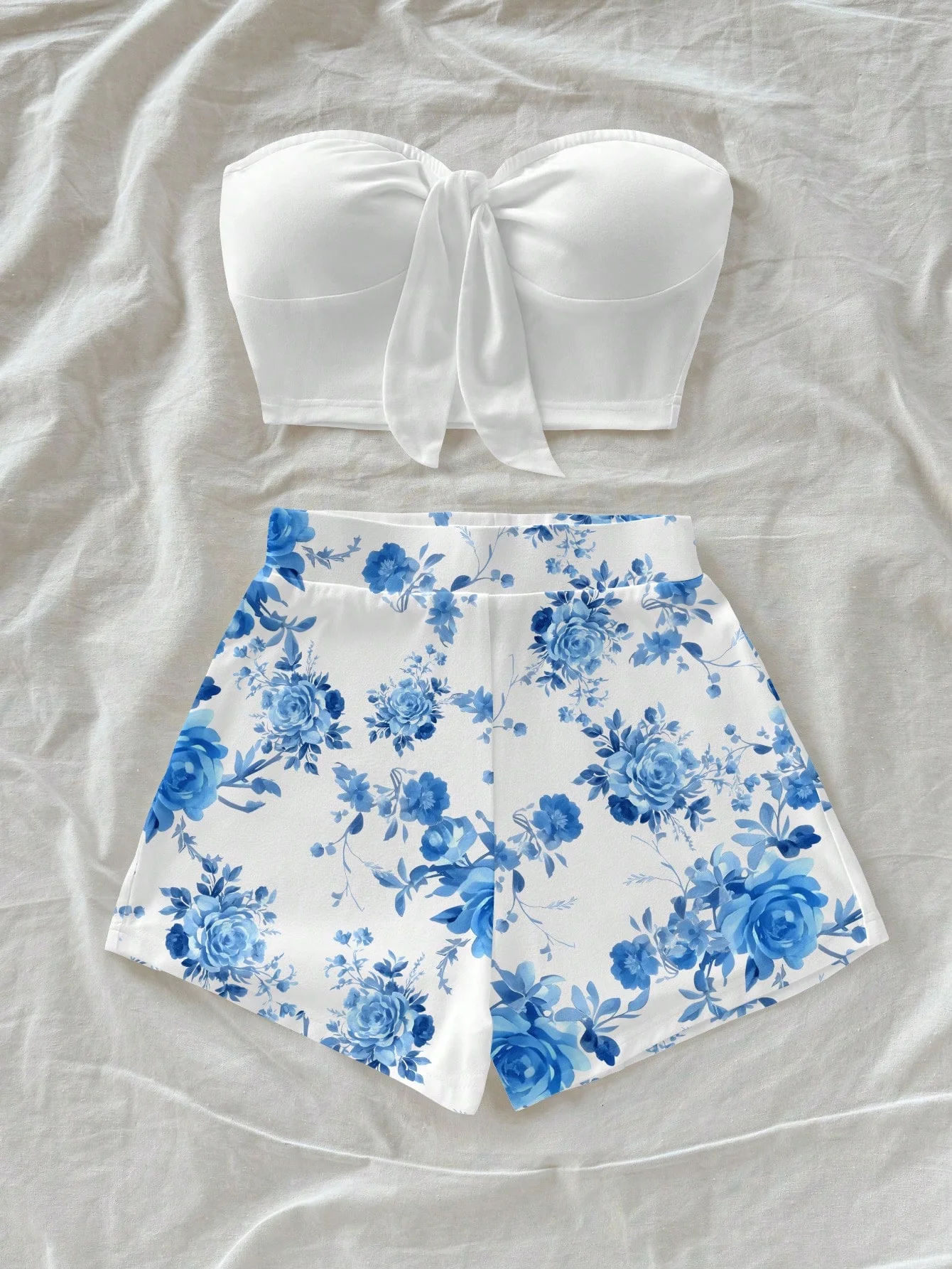 2025 New High-Quality Fashion Print Hot Pants Set Summer Top Two-Piece Women's Casual Sportswear