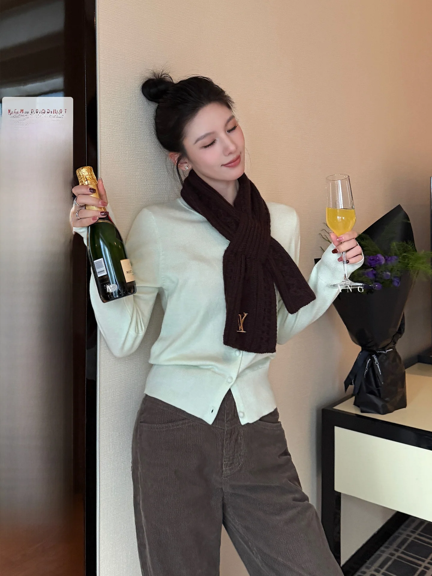 

Мягкий вязаный кардиган с длинными рукавами и круглым вырезом, простой стиль, осенне-зимняя коллекция, женский, премиум-качество