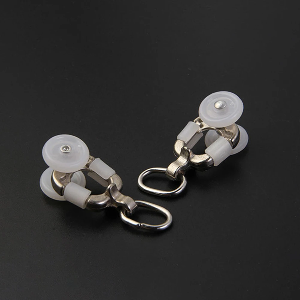 

20pcs Curtain Track Rollers Twin Wheeled Carriers Silent Smooth Gliding For Window Closet Bedroom Office Roller Wheel Pulley
