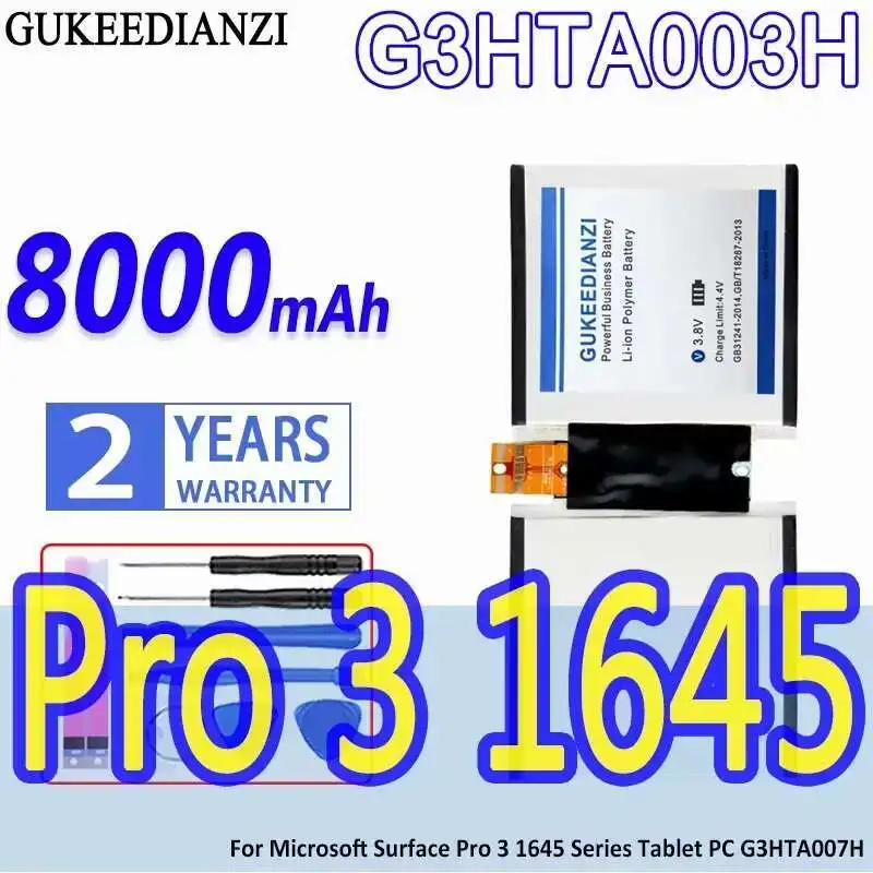 

Mobile Phone Battery G3HTA003H G3HTA004H 8000Mah For Microsoft Surface 3 1645 1657 Series Tablet PC G3HTA007H