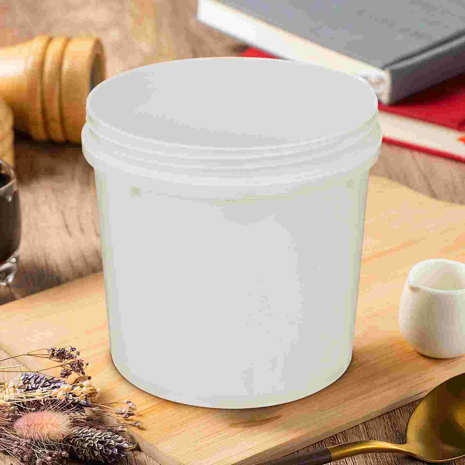 5 Pcs Container Plastic Barrel Bucket with Lid Heavy Duty Buckets Food Grade Portable