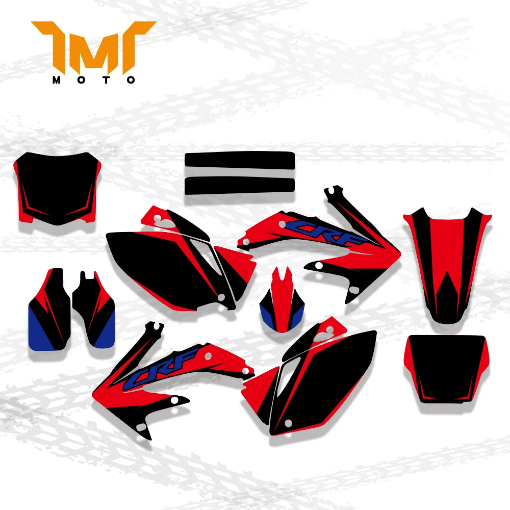 

TMT Motorcycle New Team Graphic Background Decal And Sticker Kit For Honda CRF450 CRF450R CRF 450 R 450R 2005 2006 2007 2008