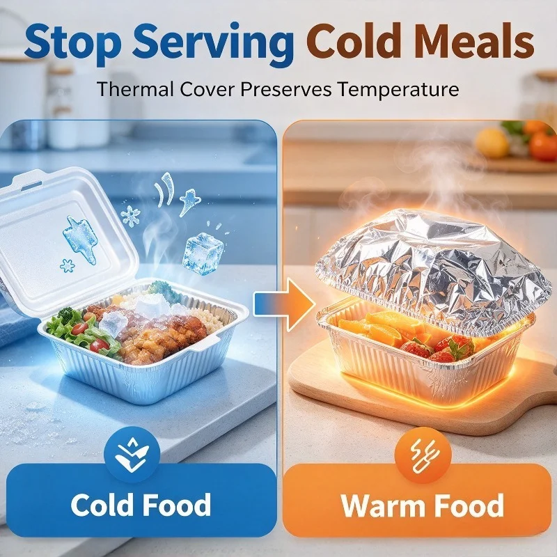Aluminum Foil Bowl Cover Kitchen Food Preservation Wraps Reusable Aluminum Foil Film Covers Picnic Fresh-keeping Bags