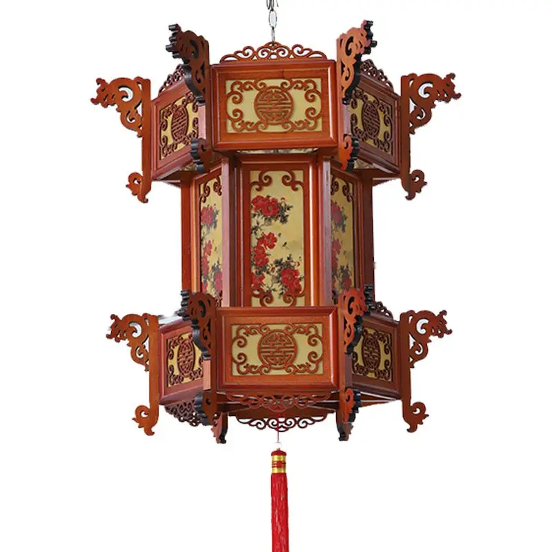 Antique new model, indoor lantern palace lamp, new Chinese living room door balcony