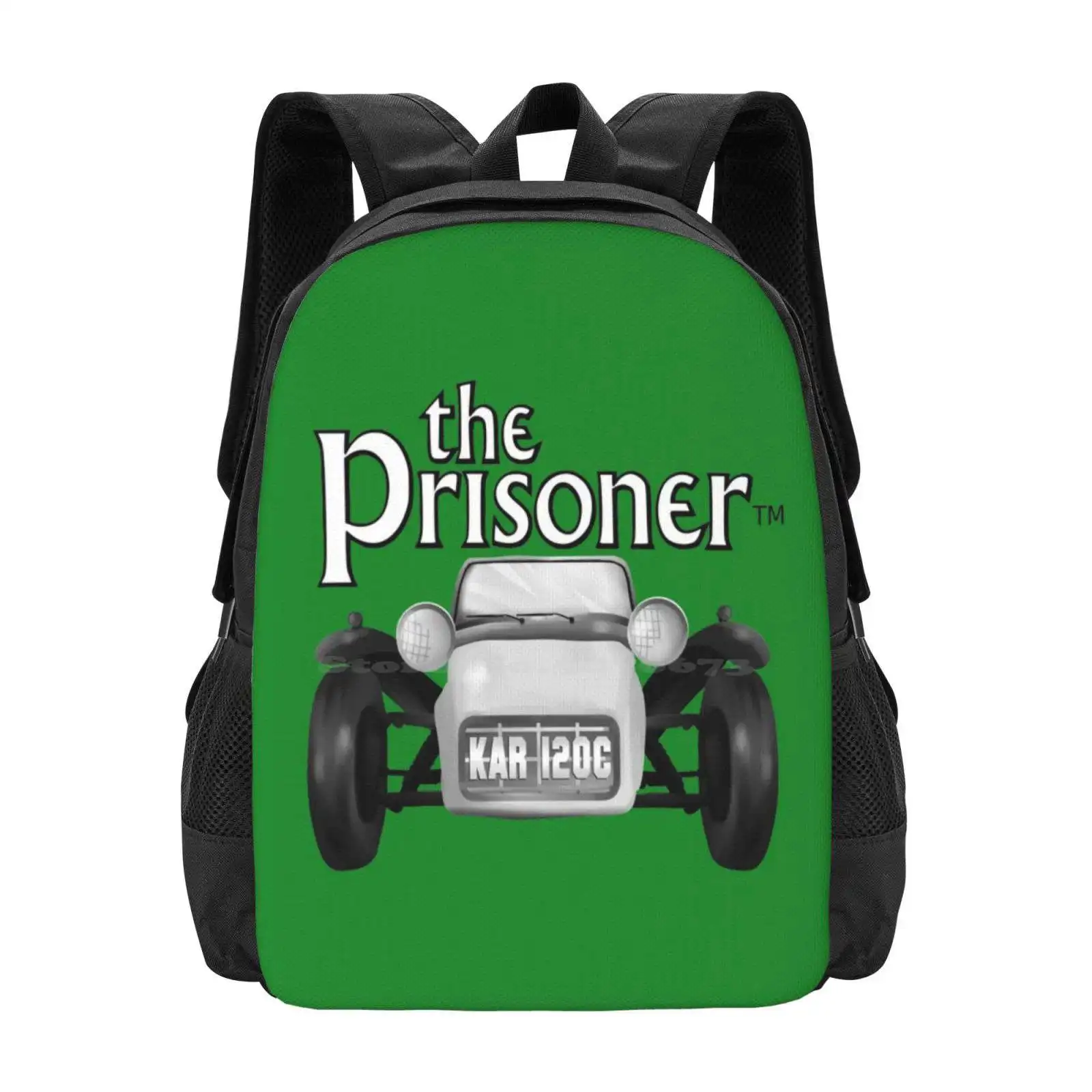 The Prisoner Pattern Design Laptop Travel School Bags Theprisoner The Prisoner Spies Mystery T V Secret Service Science Fiction