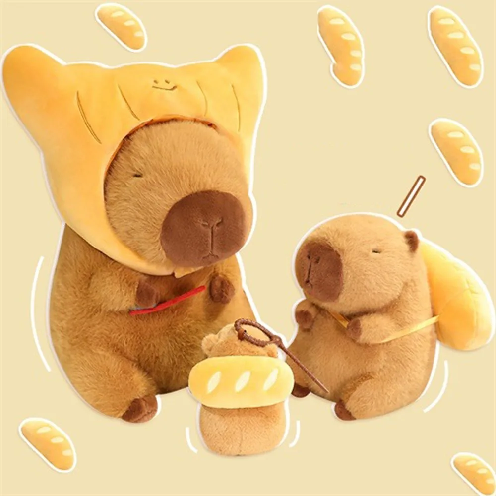 

Милый хлеб Капибара, плюшевая кукла, брелок для ключей, имитация выпечки, капибара, плюшевая игрушка, мягкая мультяшная капибара, пушистая кукла, сумка, кулон