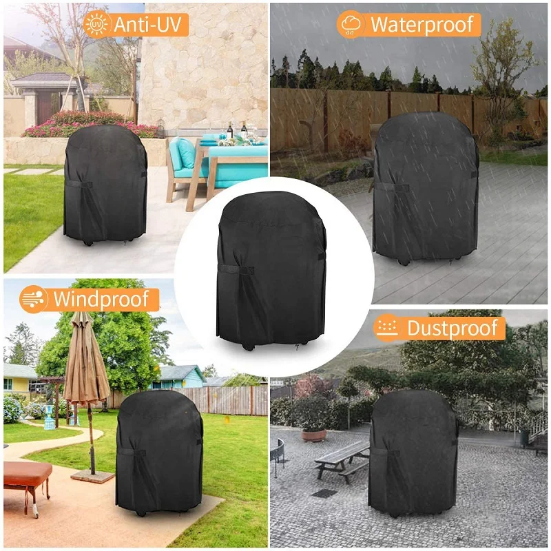 BBQ Cover Outdoor Barbeque Dust Waterproof Weber Heavy Duty Grill Rain Protective Charbroil Barbecue Oven Fire Pit Stove Brazier