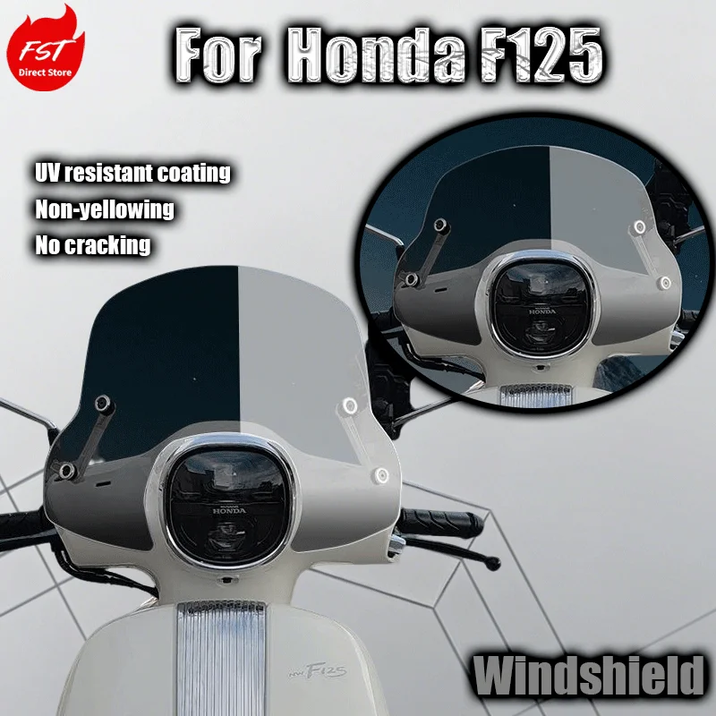 For Wuyang Honda F125 Dedicated Windshield Wuyang Retro Scooter F125 Windproof