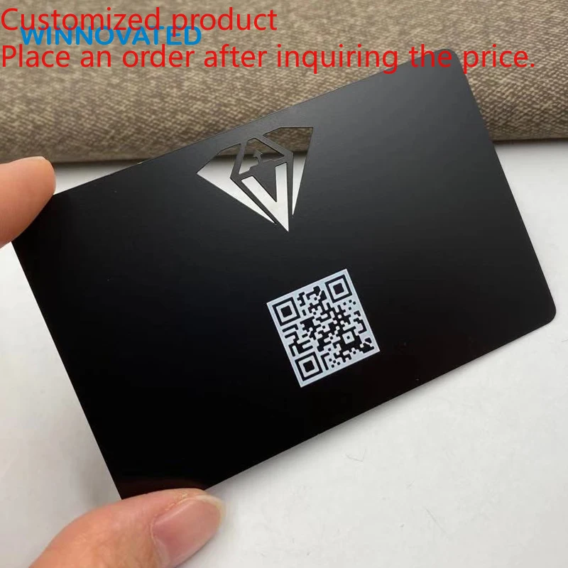 

Customized product Free Design Personalized Metal Card With QR Code