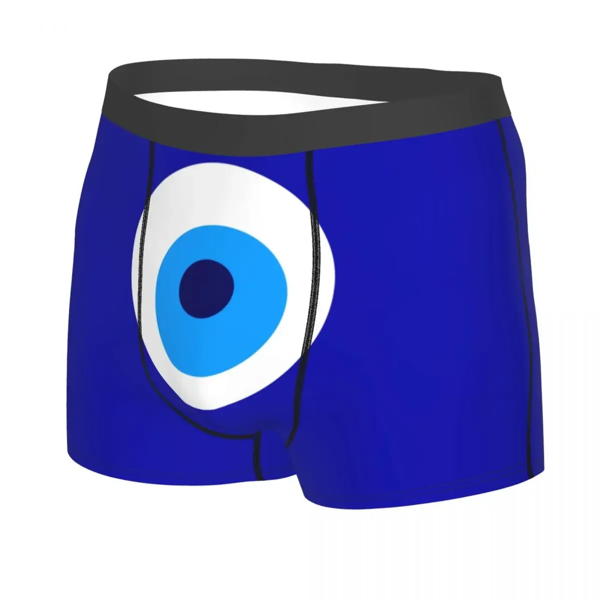 Male Fashion Nazar Evil Eye Protection Symbol Underwear Amulet Turkish Boxer Briefs Soft Shorts Panties Underpants