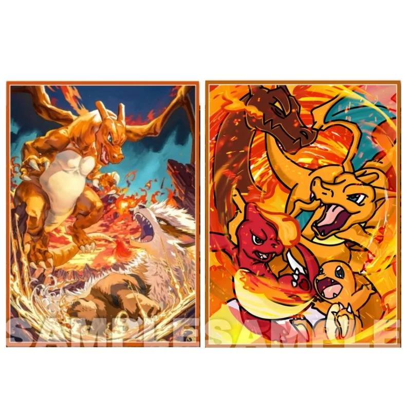 67-×-92-ミリメートル-ptcg-リザードンマットマットボードゲームカードホルダー-60-ピース-セット-dtcg-opcg-ゲームコレクションカード保護カバーおもちゃギフト