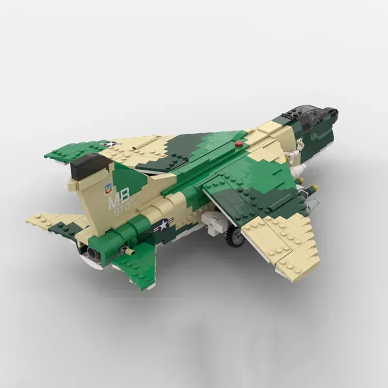 Military Model Moc Building Bricks 1:35 A-7D Corsair II Fighter Technology Modular Blocks Gifts Christmas Toys DIY Sets Assembly