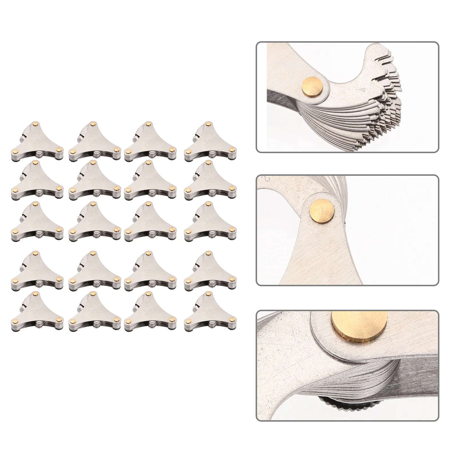 

Pitch Measuring Tool Thread Plug Gage Easy Adjust Light Delicate Accurate Measurement Metal Turning Thread Measuring Gage