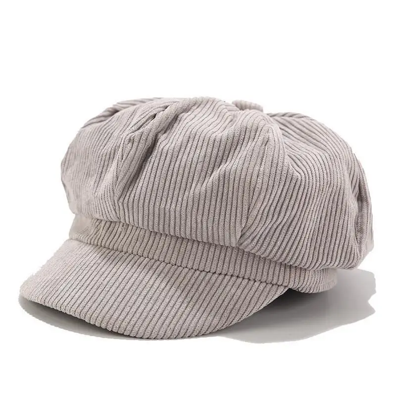 Gorra octogonal de moda Primavera Verano para mujer, gorras de vendedor de periódicos, gorra de pico de pato de calabaza para mujer, boina informal de invierno para mujer, gorra de pintor