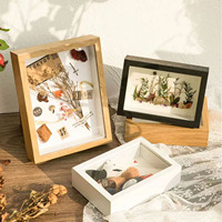 Shadow Box Frame Photo Frame Rustic Floating Picture Frame Memory Box for Keepsake Pictures Handicrafts DIY Gifts Awards