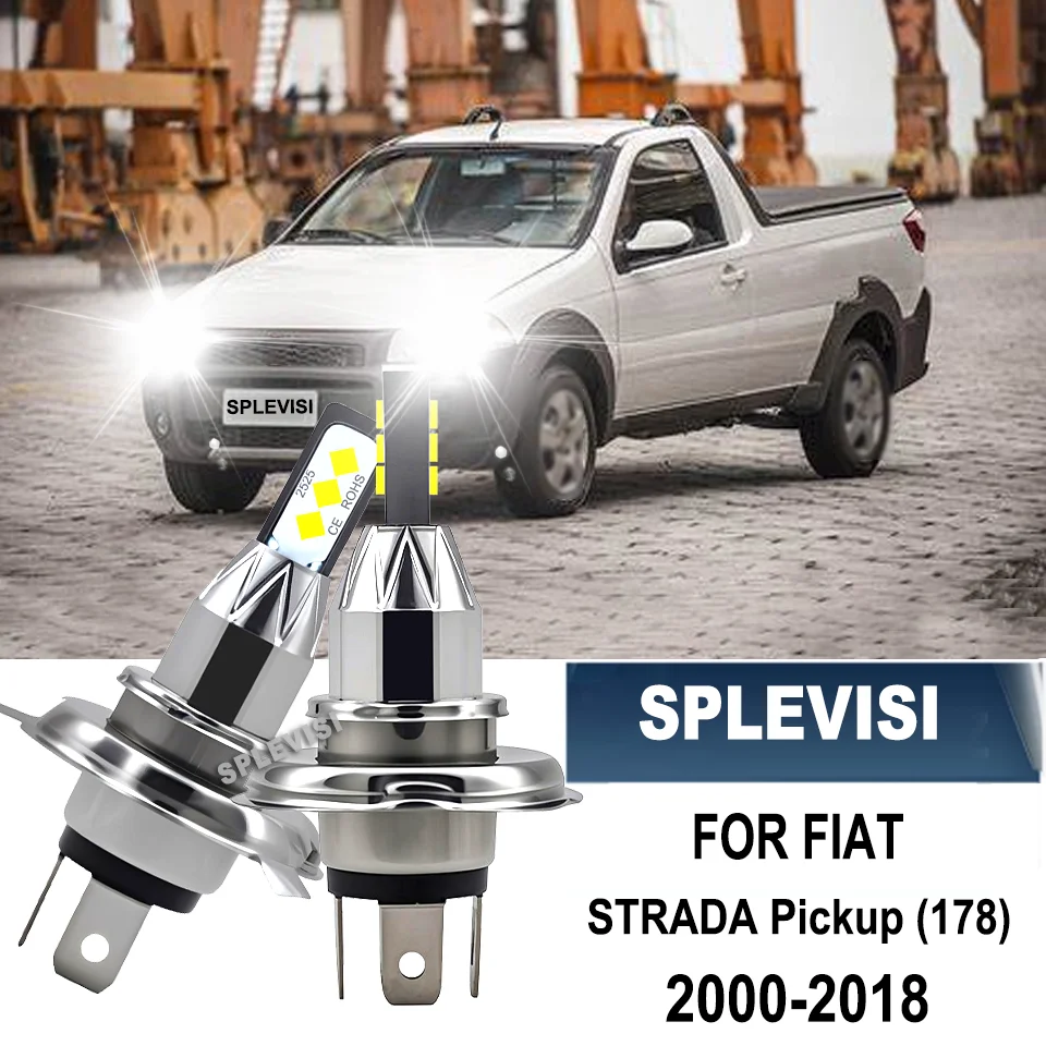 

Car LED Light H4 Headlight 60W Headlamp For FIAT STRADA Pickup (178) 2000 2001 2002 2003 2004 2005 2006 2007 2008 2009 2010-2018