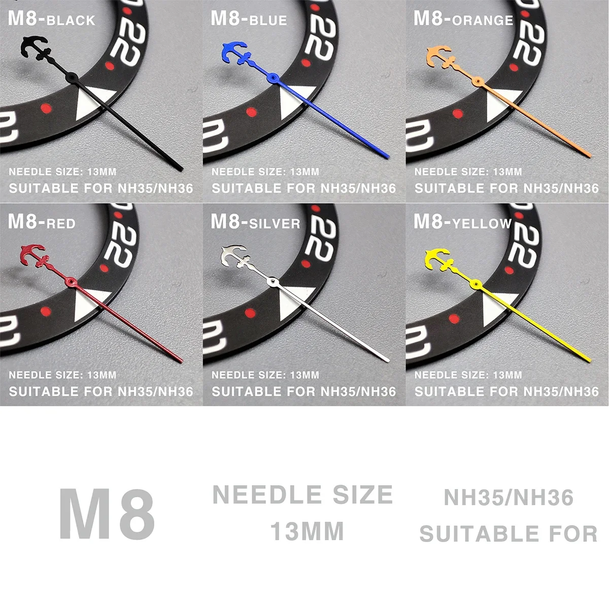 مؤشر ساعة مستعمل مضيء للحركة ، مستعمل شخصي ، مناسب لـ NH34 ، NH35 ، NH36