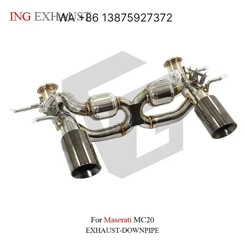 Wmwmnu for ING Stainless Steel Valvetronic Exhaust System for MC20 Direct Bolt-On Exhaust Tuning Pipe Car Exhaust