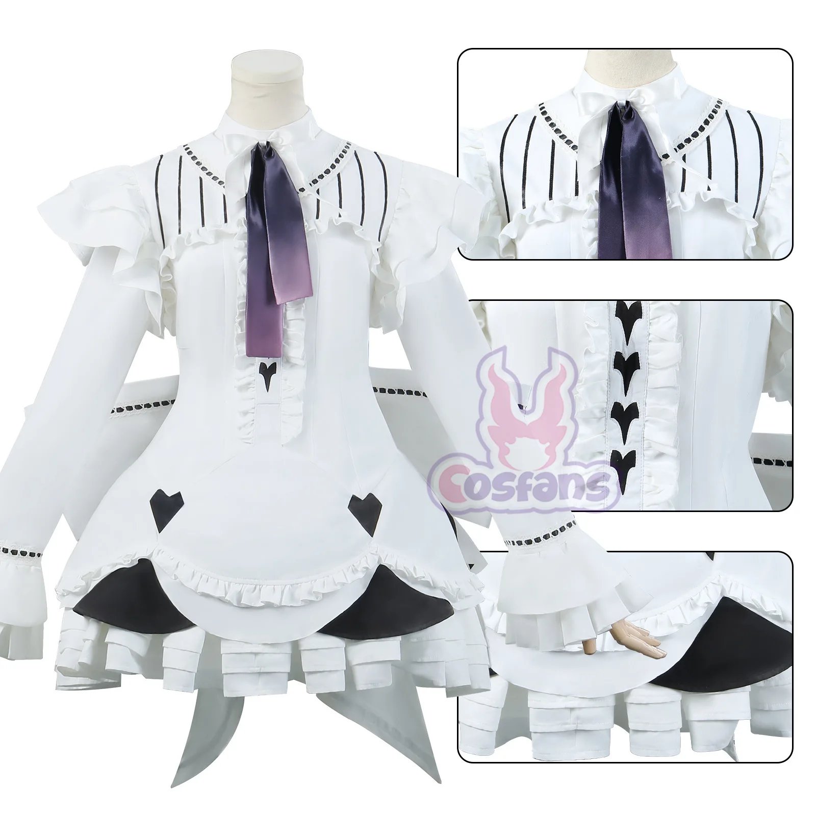 25-ji Nightcord PJSK 5th Cosplay Shinonome Ena Cosplay Costume Wig White Dress Hat Women Halloween Role play Game Customized
