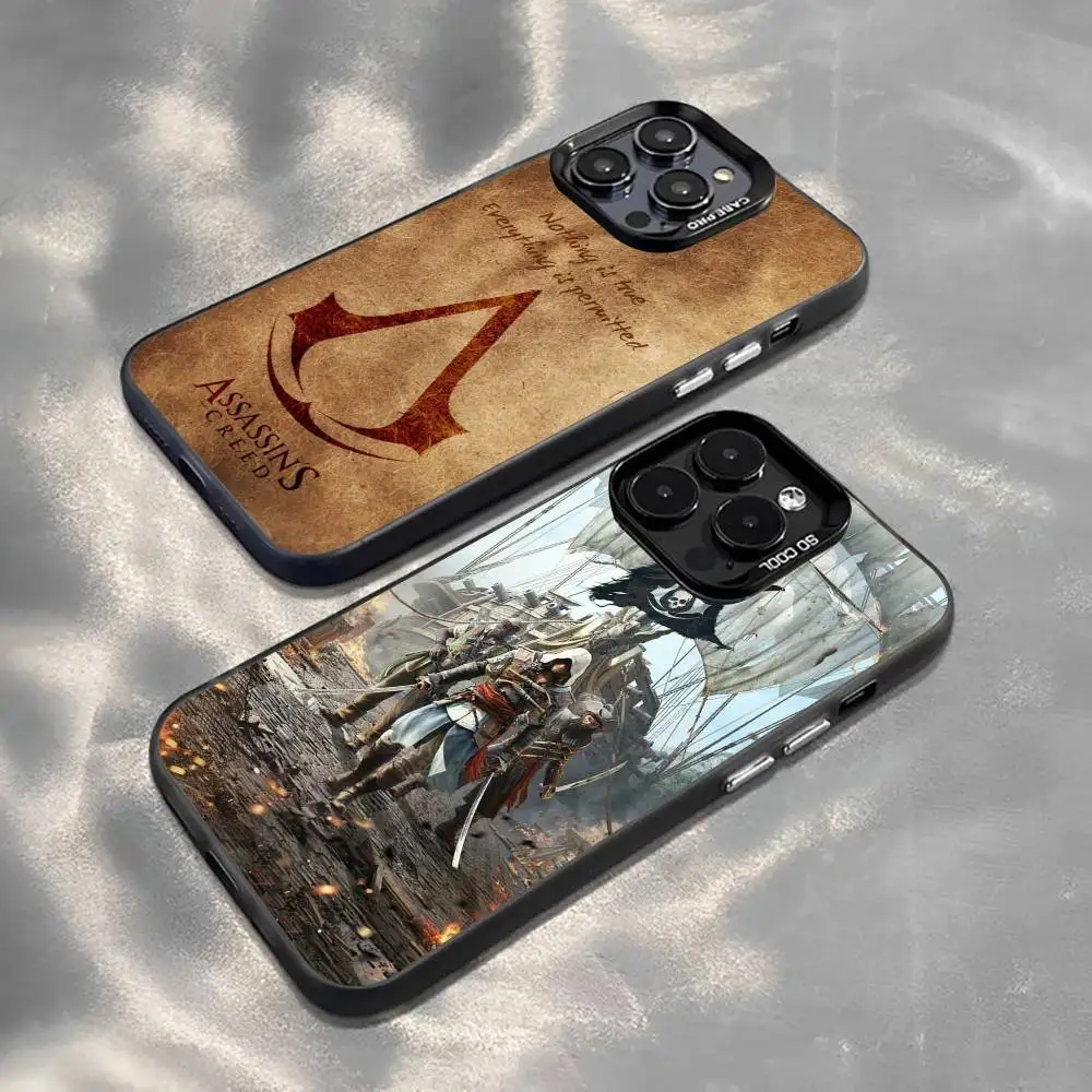 

A-AssassinS G-Game Creed Phone Case For iPhone 17,16,15,14,13,12,11 Plus,Pro Max,XS,Colorful Silver Phone case Funda Cover